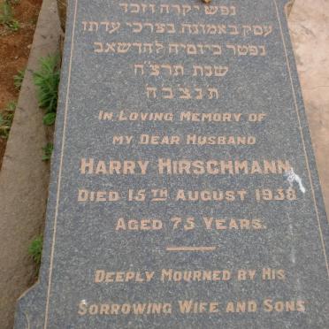 HIRSCHMANN Harry -1938