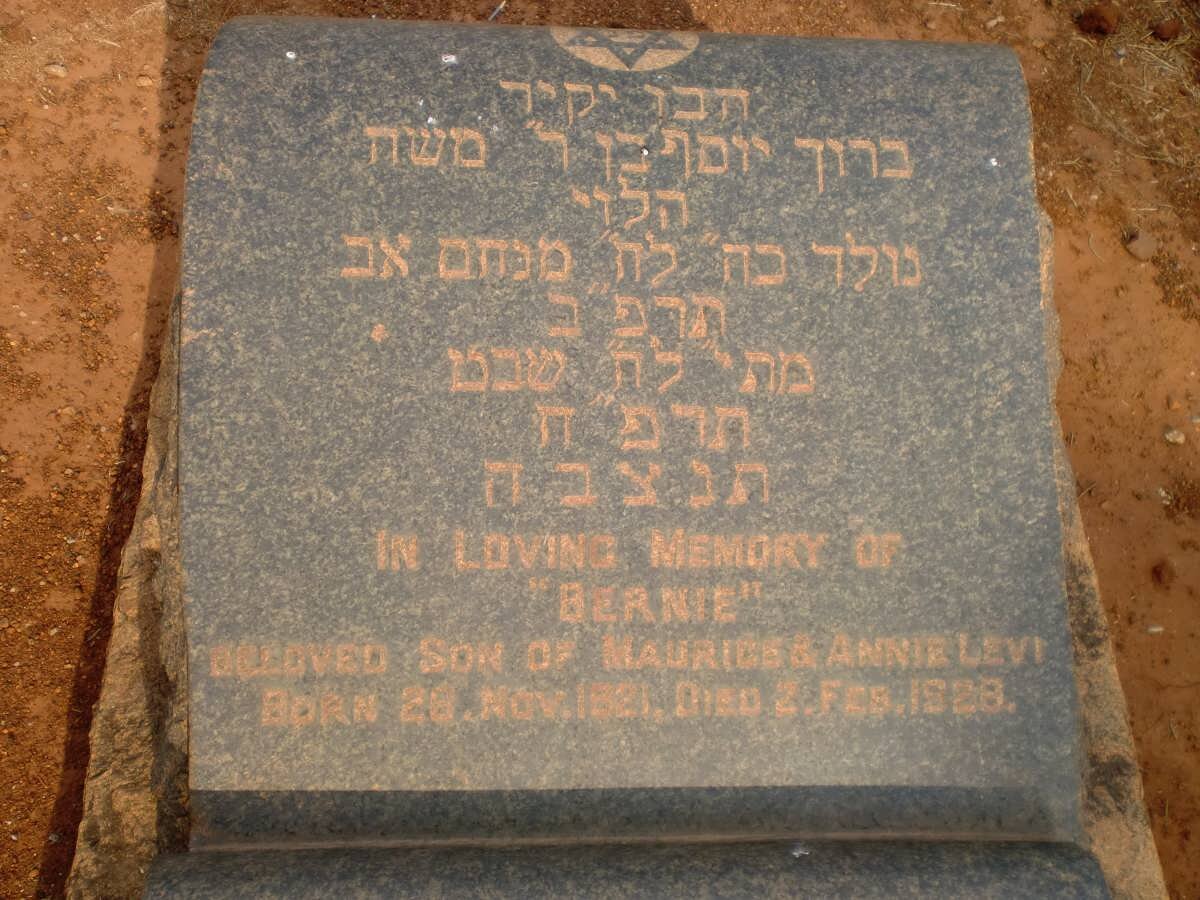 LEVI Bernie 1921-1928