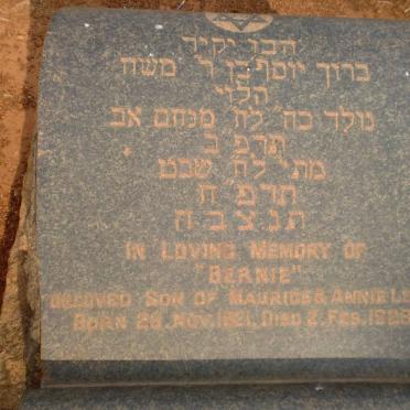 LEVI Bernie 1921-1928