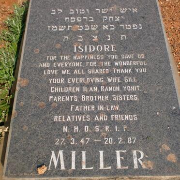 MILLER Isidore 1947-1987