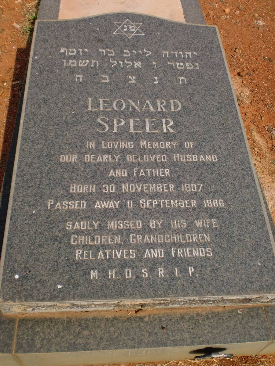 SPEER Leonard 1907-1986