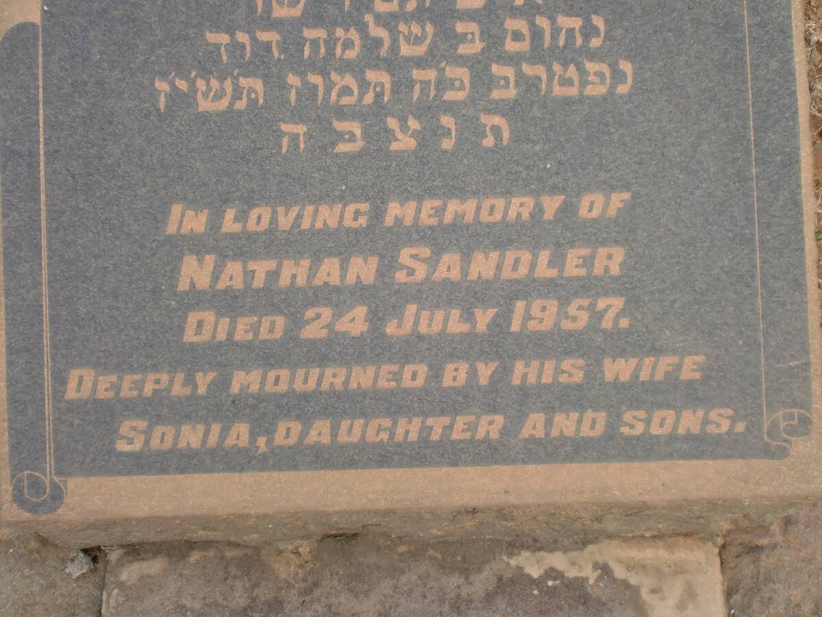 SANDLER Nathan -1957