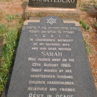 SWARTZBERG Sarah -1965