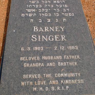 SINGER Barney 1903-1983