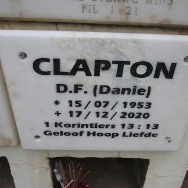CLAPTON D.F. 1953-2020