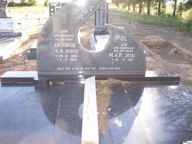 ? Jacobus N.R. 1936-1994 &amp; M.J.P. 1931-??