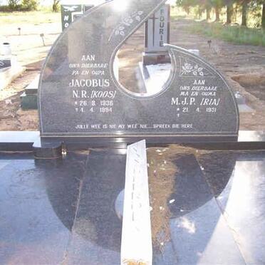 ? Jacobus N.R. 1936-1994 &amp; M.J.P. 1931-??