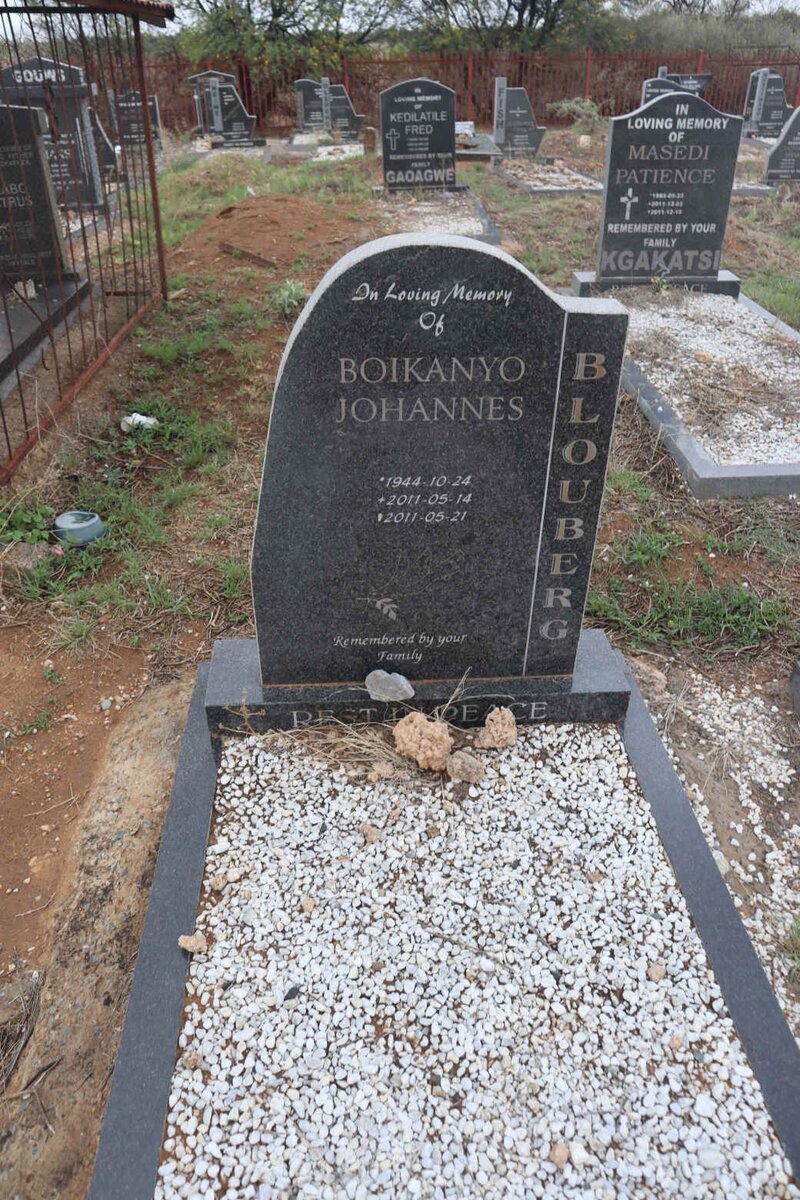BLOUBERG Boikanyo Johannes 1944-2011
