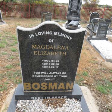 BOSMAN Magdalena Elizabeth 1930-2018