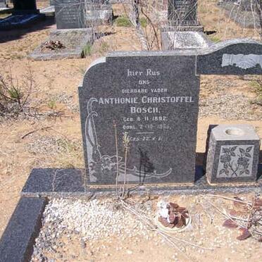 BOSCH Anthonie Christoffel 1892-??