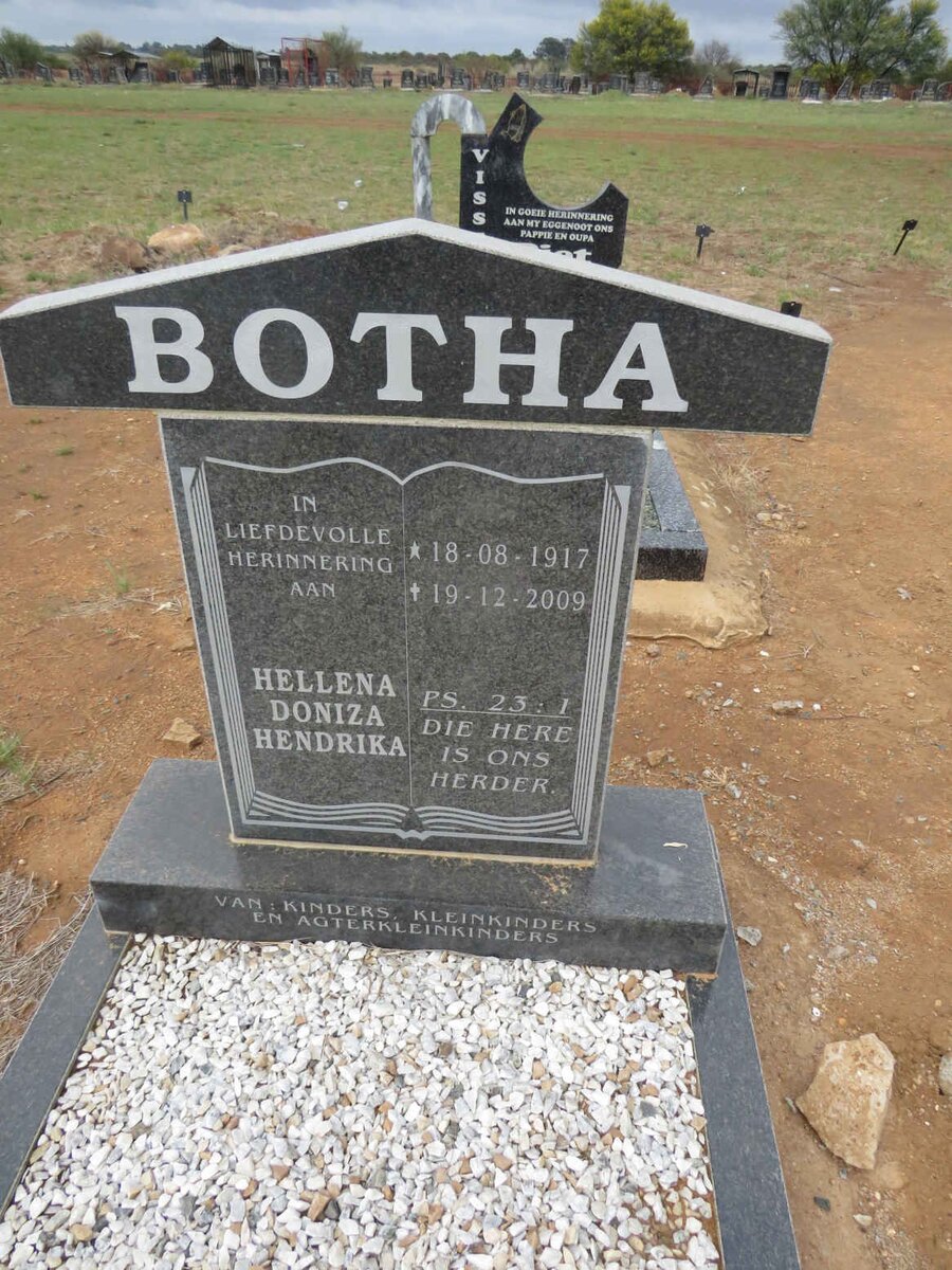 BOTHA Hellena Doniza Hendrika 1917-2009