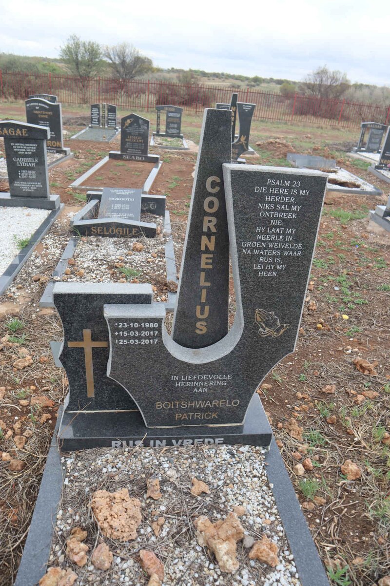 CORNELIUS Boitshwarelo Patrick 1980-2017