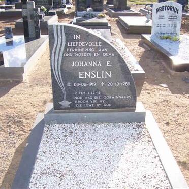 ENSLIN Johanna E. 1919-1989