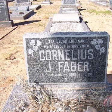 FABER Cornelius J. 1886-1952