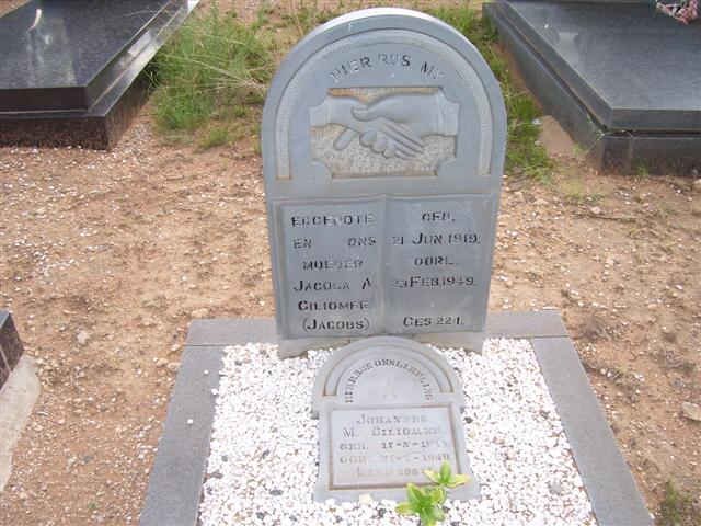 GILIOMEE Jacoba A. nee JACOBS 1919-1949 :: GILIOMEE Johann? M. 19??-1949 _1