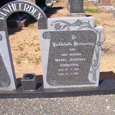 HEERDEN Maria Johanna Christina, van 1895-1985