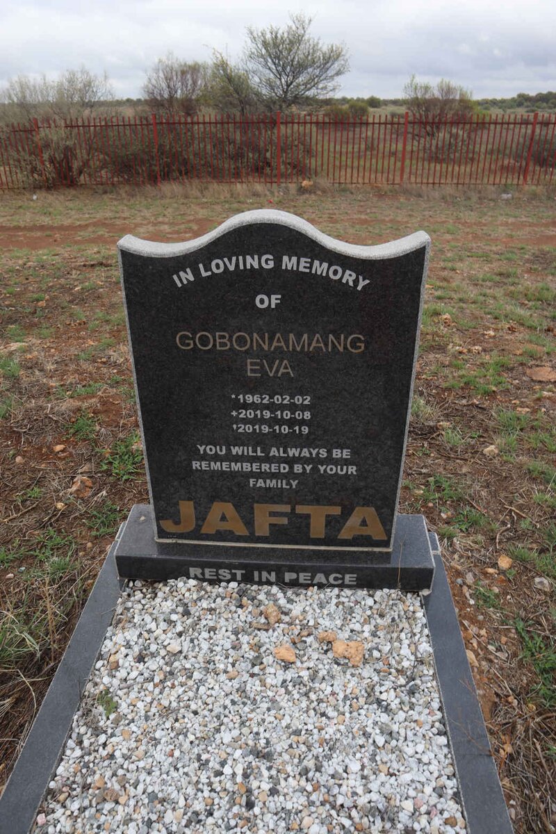 JAFTA Gobonamang Eva 1962-2019
