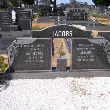 JACOBS Jan Andries 1904-1980 &amp; Johanna 1911-1996