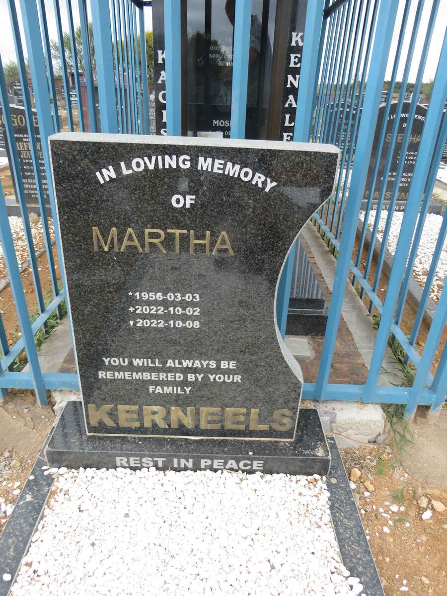 KERNEELS Martha 1956-2022