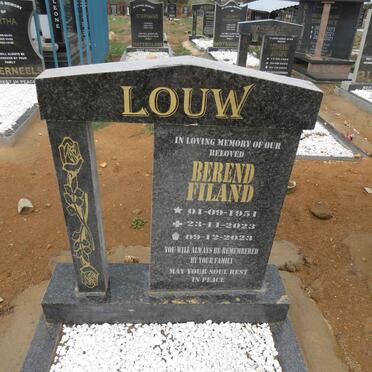 LOUW Berend Filand 1951-2023