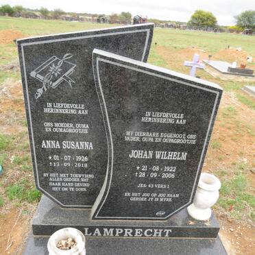 LAMPRECHT Johan Wilhelm 1922-2006 & Anna Susanna 1926-2018