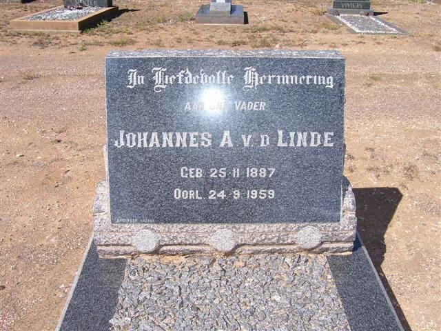 LINDE Johannes A., v.d. 1887-1959