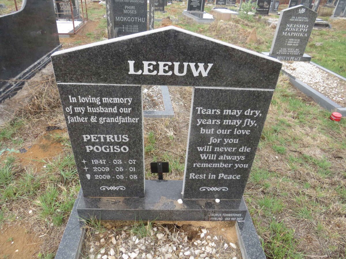 LEEUW Petrus Pogiso 1947-2009