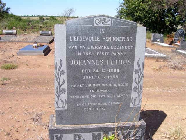 MERWE Johannes Petrus, v.d. 1899-1958