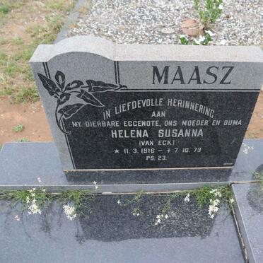 MAASZ Helena Susanna nee VAN ECK 1916-1973