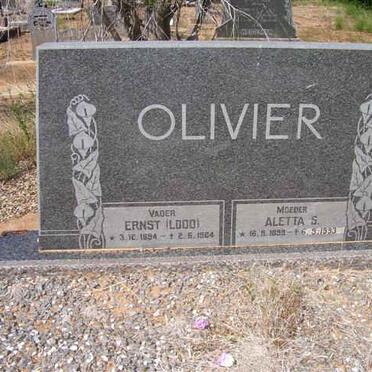 OLIVIER Ernst 1894-1964 &amp; Aletta S. 1899-1993