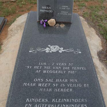 PRINSLOO Sheila 1927-2009