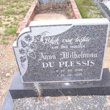 PLESSIS Anna Wilhelmina, du 1896-1985