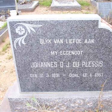 PLESSIS Johannes O.J., du 1891-1967