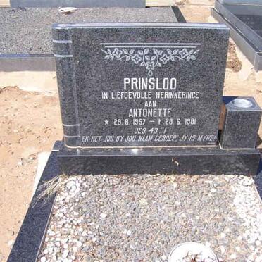 PRINSLOO Antonette 1957-1981