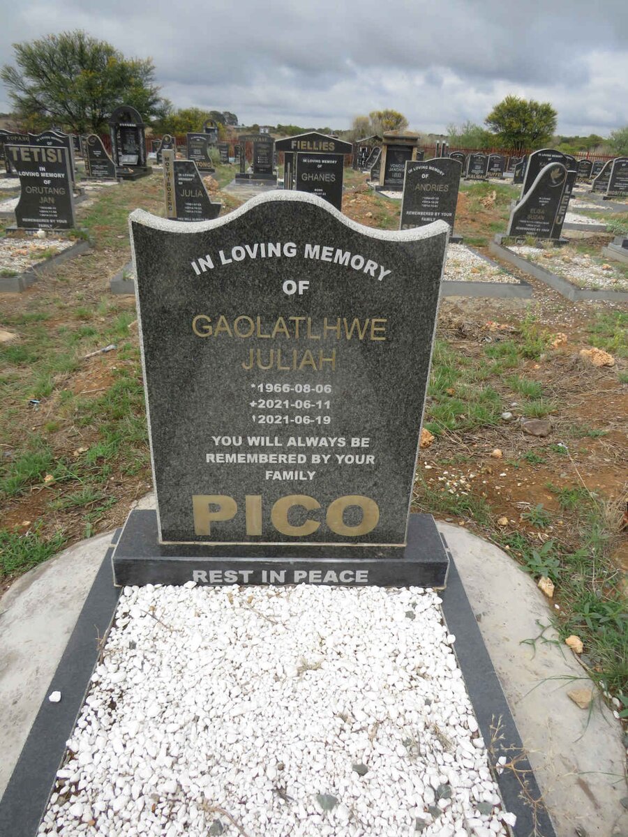 PICO Gaolatlhwe Juliah 1966-2021