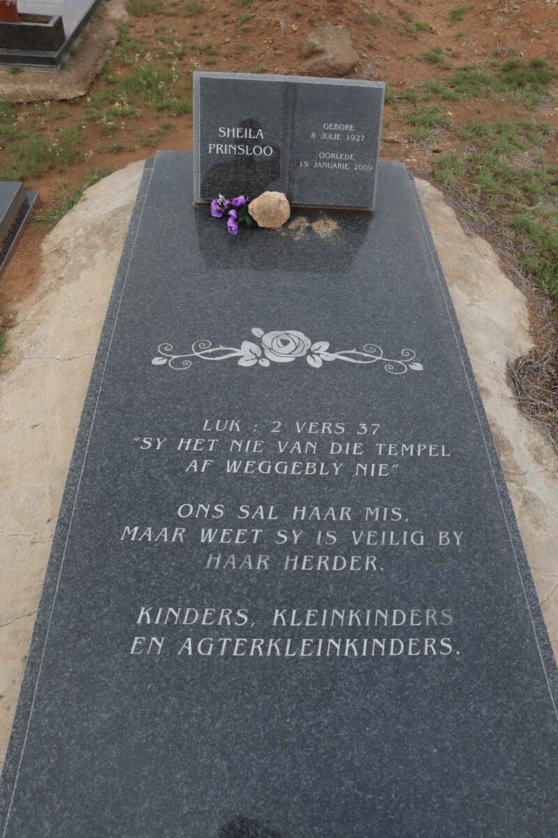 PRINSLOO Sheila 1927-2009