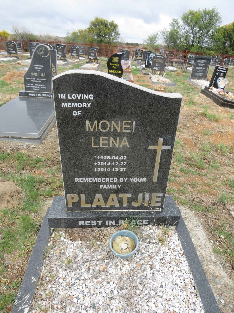 PLAATJIE Monei Lena 1928-2014