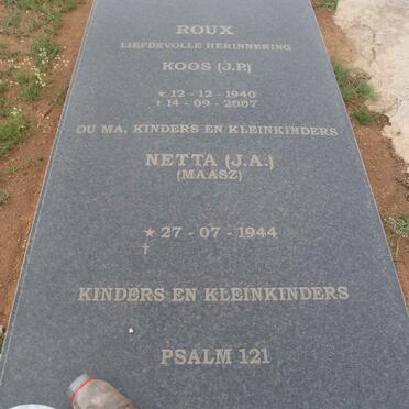 ROUX J.P. 1940-2007 & J.A. MAASZ 1944-