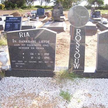 ROSSOUW Ria 1919-1991