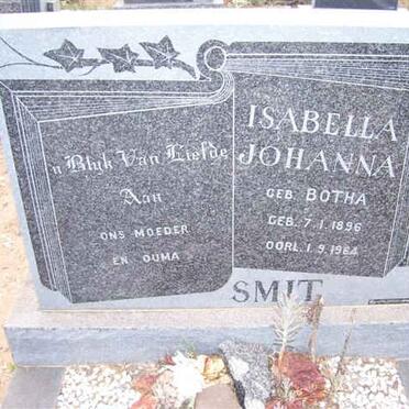 SMIT Isabella Johanna nee BOTHA 1896-1964