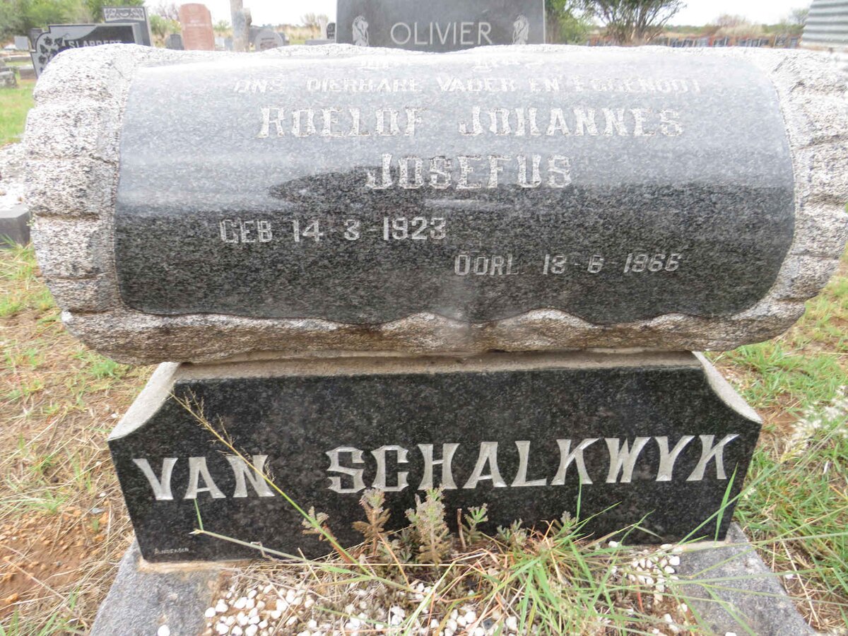 SCHALKWYK Roelof Johannes Josefus, van 1923-1966