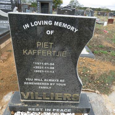 VILLIERS Piet Kaffertjie 1971-2021