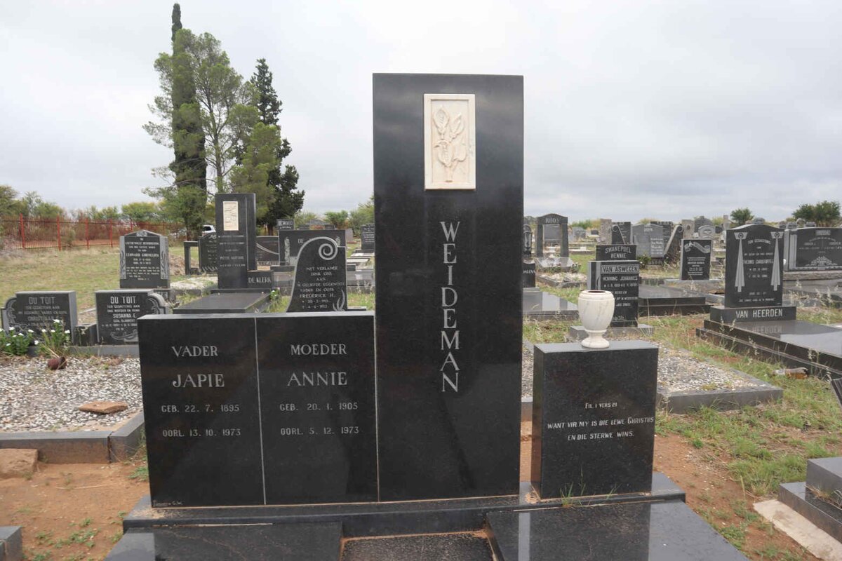 WEIDEMAN Japie 1895-1973 & Annie 1905-1973 _1