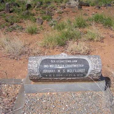 WOLFAARDT Johanna M.S 1904-1979