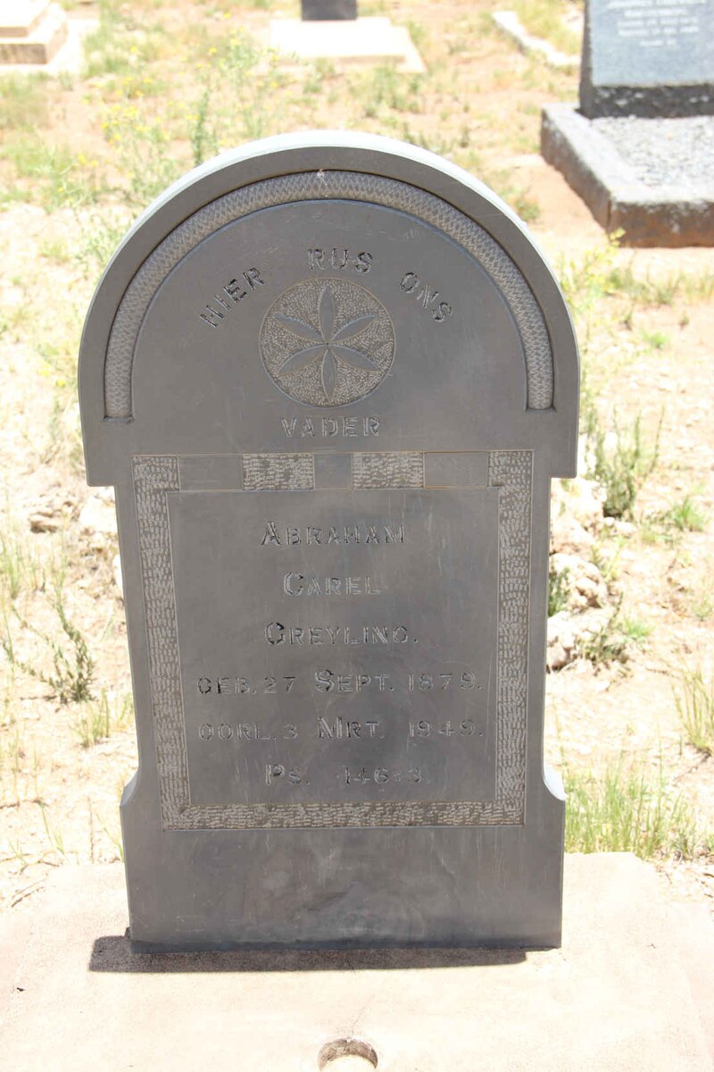 GREYLING Abraham Carel 1879-1949