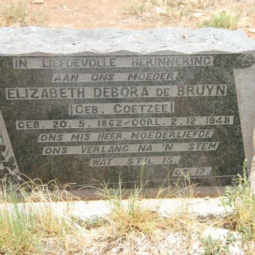 BRUYN Elizabeth Debora, de nee COETZEE 1862-1948