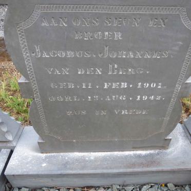 BERG Jacobus Johannes, van den 1901-1942