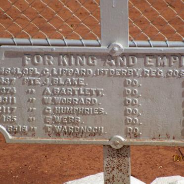 08. Memorial plaque - 1st Derby Regiment.