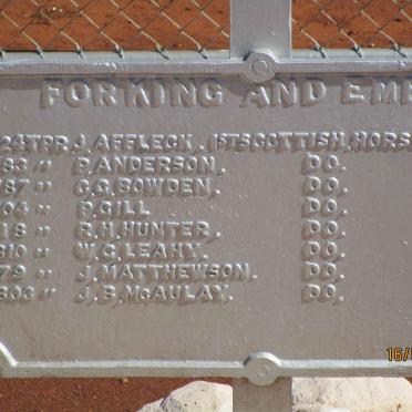 10. Memorial plaque - 1st Scottish Horse   30.09.1901