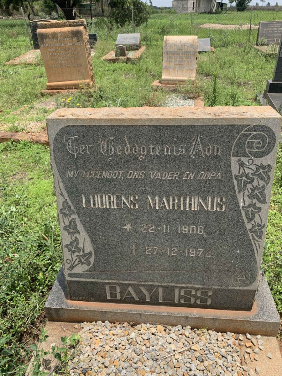 BAYLISS Lourens Marthinus 1906-1972